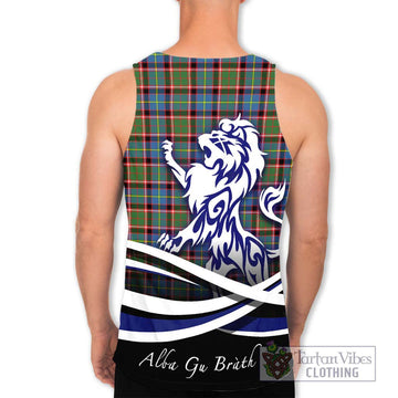 Aikenhead Tartan Men's Tank Top with Alba Gu Brath Regal Lion Emblem - Tartan Vibes Clothing