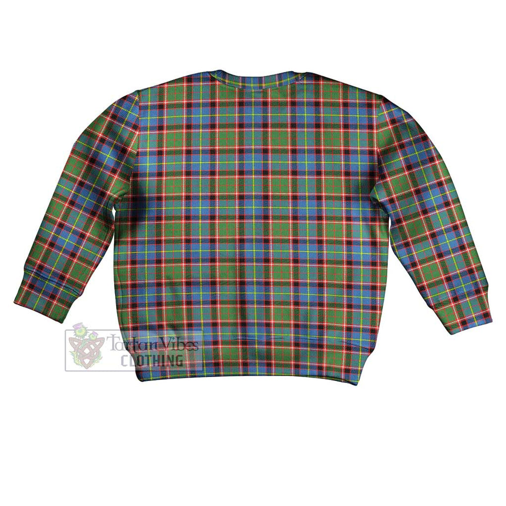 Tartan Vibes Clothing Aikenhead Tartan Kid Ugly Sweater with Family Crest