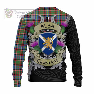Aikenhead Tartan Family Crest Knitted Sweater Lion Rampant Royal Thistle Shield Celtic Inspired - Tartan Vibes Clothing