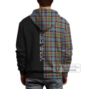 Aikenhead Tartan Hoodie with Family Crest and Half Of Me Style - Tartan Vibes Clothing