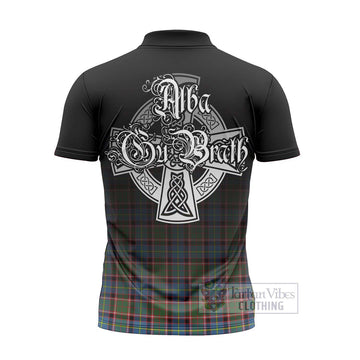 Aikenhead Tartan Zipper Polo Shirt Featuring Alba Gu Brath Family Crest Celtic Inspired - Tartan Vibes Clothing