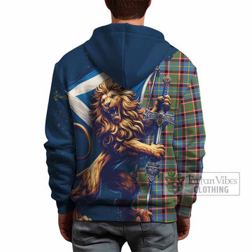 Aikenhead Tartan Family Crest Hoodie with Scottish Majestic Lion - Tartan Vibes Clothing