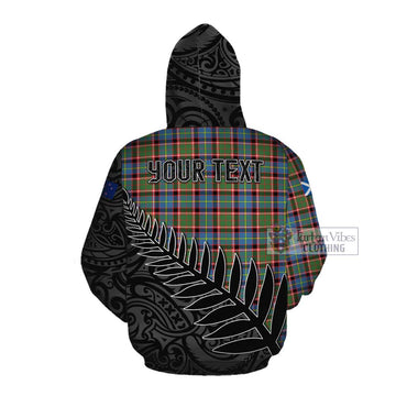 Aikenhead Crest Tartan Cotton Hoodie with New Zealand Silver Fern Half Style Pullover Hoodie - Tartan Vibes Clothing