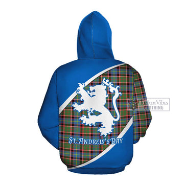 Aikenhead Family Crest Tartan Cotton Hoodie Celebrate Saint Andrew's Day in Style Pullover Hoodie - Tartan Vibes Clothing