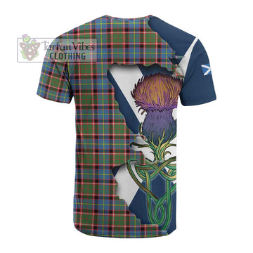 Tartan Vibes Clothing Aikenhead Tartan Family Crest Cotton T-shirt Scottish Thistle Celtic Inspired