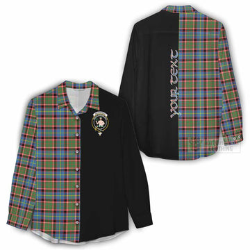 Aikenhead Tartan Women's Casual Shirt with Family Crest and Half Of Me Style - Tartan Vibes Clothing