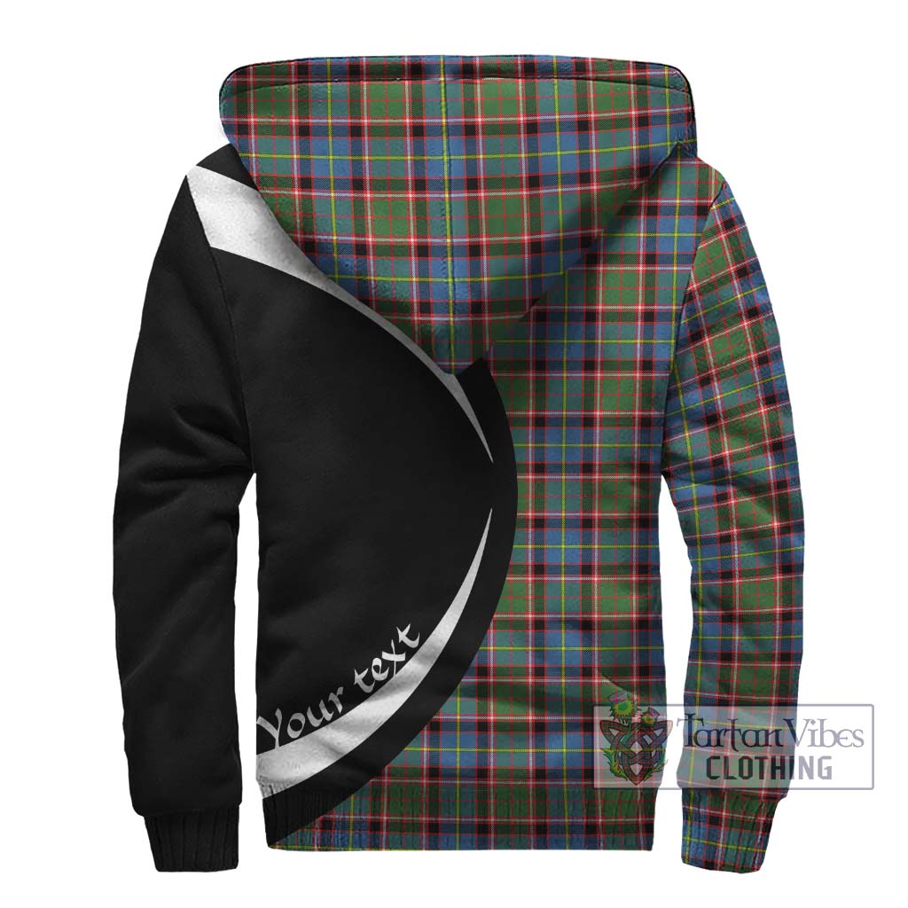Aikenhead Tartan Sherpa Hoodie with Family Crest Circle Style - Tartan Vibes Clothing