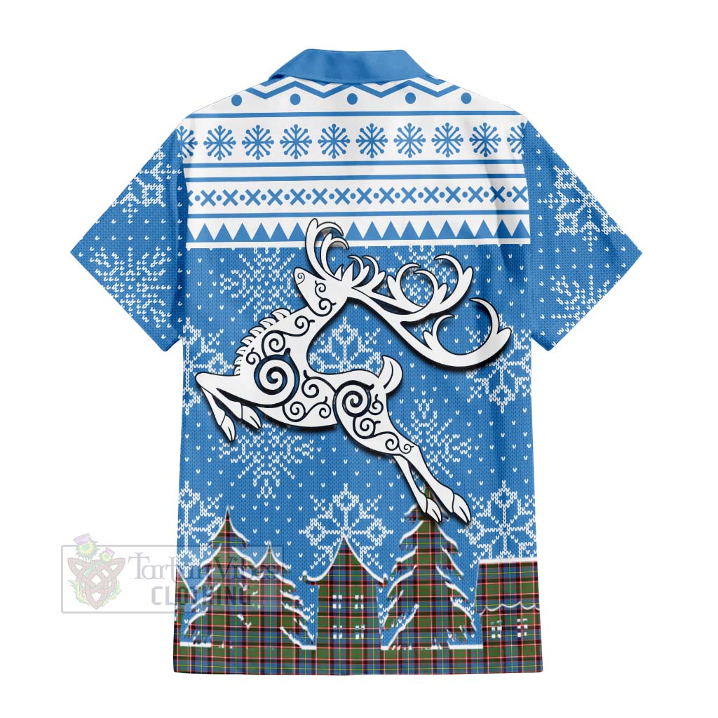 Aikenhead Clan Christmas Hawaiian Shirt Celtic Reindeer Style - Tartan Vibes Clothing
