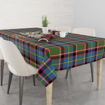 Aikenhead Tartan Tablecloth with Clan Crest and the Golden Sword of Courageous Legacy - Tartan Vibes Clothing