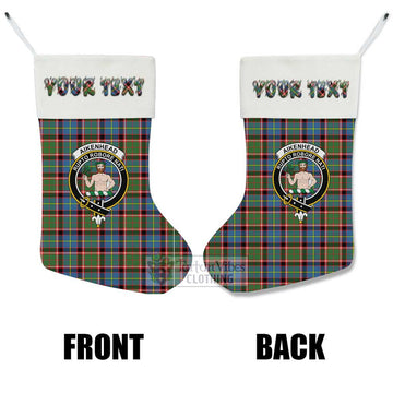 Aikenhead Tartan Family Crest Christmas Stocking with Personalized Text - Tartan Vibes Clothing