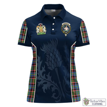 Aikenhead Tartan Women's Polo Shirt with Family Crest and Scottish Thistle Vibes Sport Style