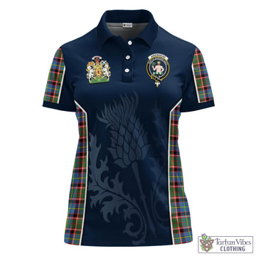 Aikenhead Tartan Women's Polo Shirt with Family Crest and Scottish Thistle Vibes Sport Style - Tartan Vibes Clothing
