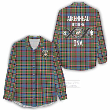 Aikenhead Tartan Women's Casual Shirt with Family Crest DNA In Me Style - Tartan Vibes Clothing