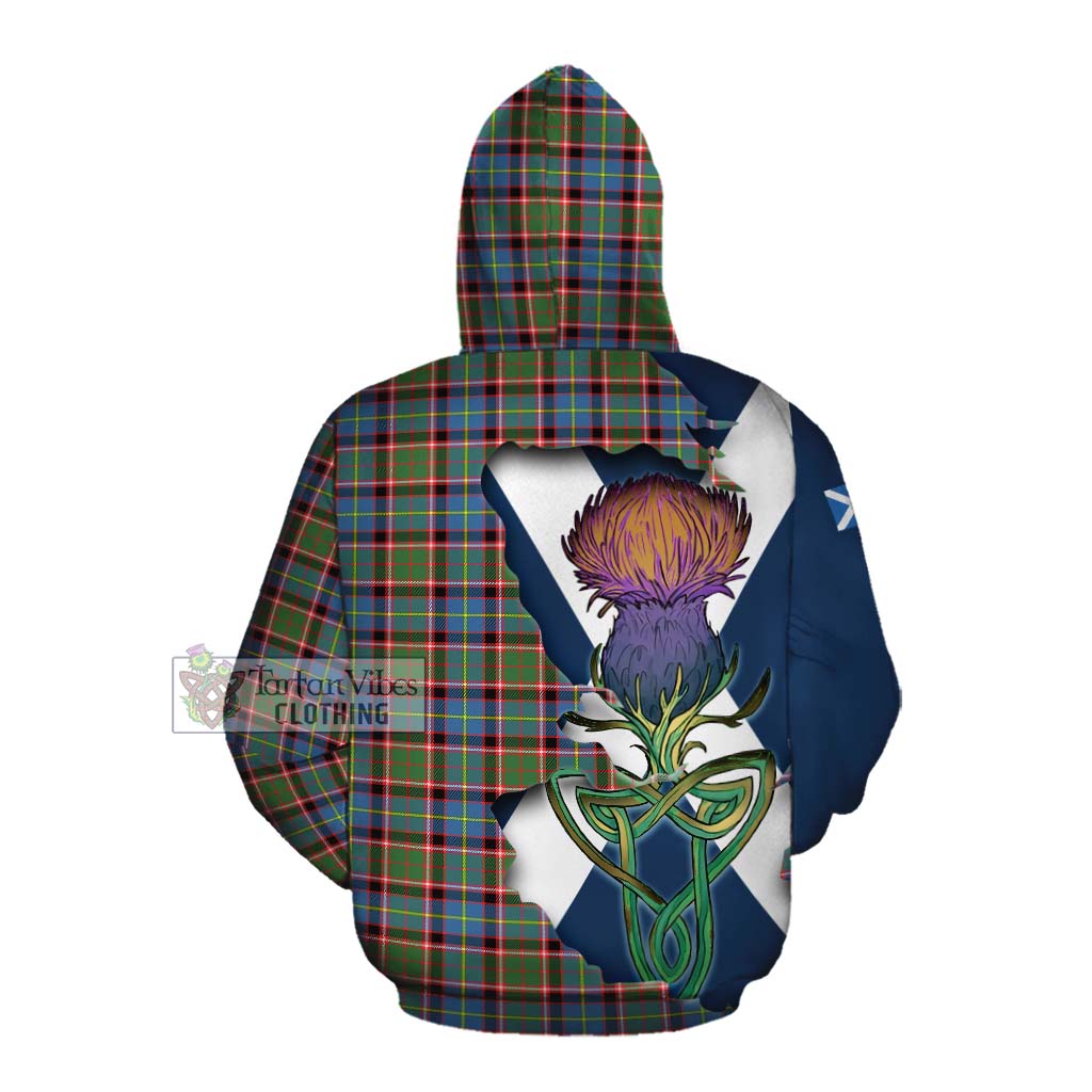 Tartan Vibes Clothing Aikenhead Tartan Family Crest Cotton Hoodie Scottish Thistle Celtic Inspired