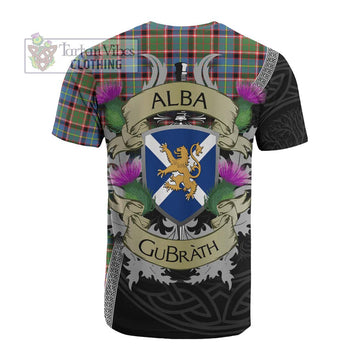 Aikenhead Tartan Family Crest Cotton T-shirt Lion Rampant Royal Thistle Shield Celtic Inspired - Tartan Vibes Clothing