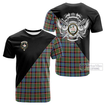 Aikenhead Tartan Cotton T-shirt with Family Crest and Military Logo Style Kid's Shirt - Tartan Vibes Clothing