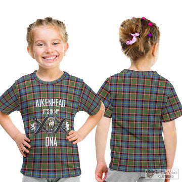 Aikenhead Tartan Kid T-Shirt with Family Crest DNA In Me Style - Tartan Vibes Clothing