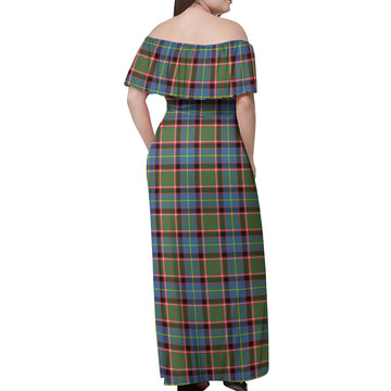 Aikenhead Tartan Off Shoulder Long Dress - Tartanvibesclothing
