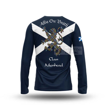 Aikenhead Tartan Lion Rampant Long Sleeve T-Shirt Proudly Display Your Heritage with Alba Gu Brath and Clan Name - Tartan Vibes Clothing