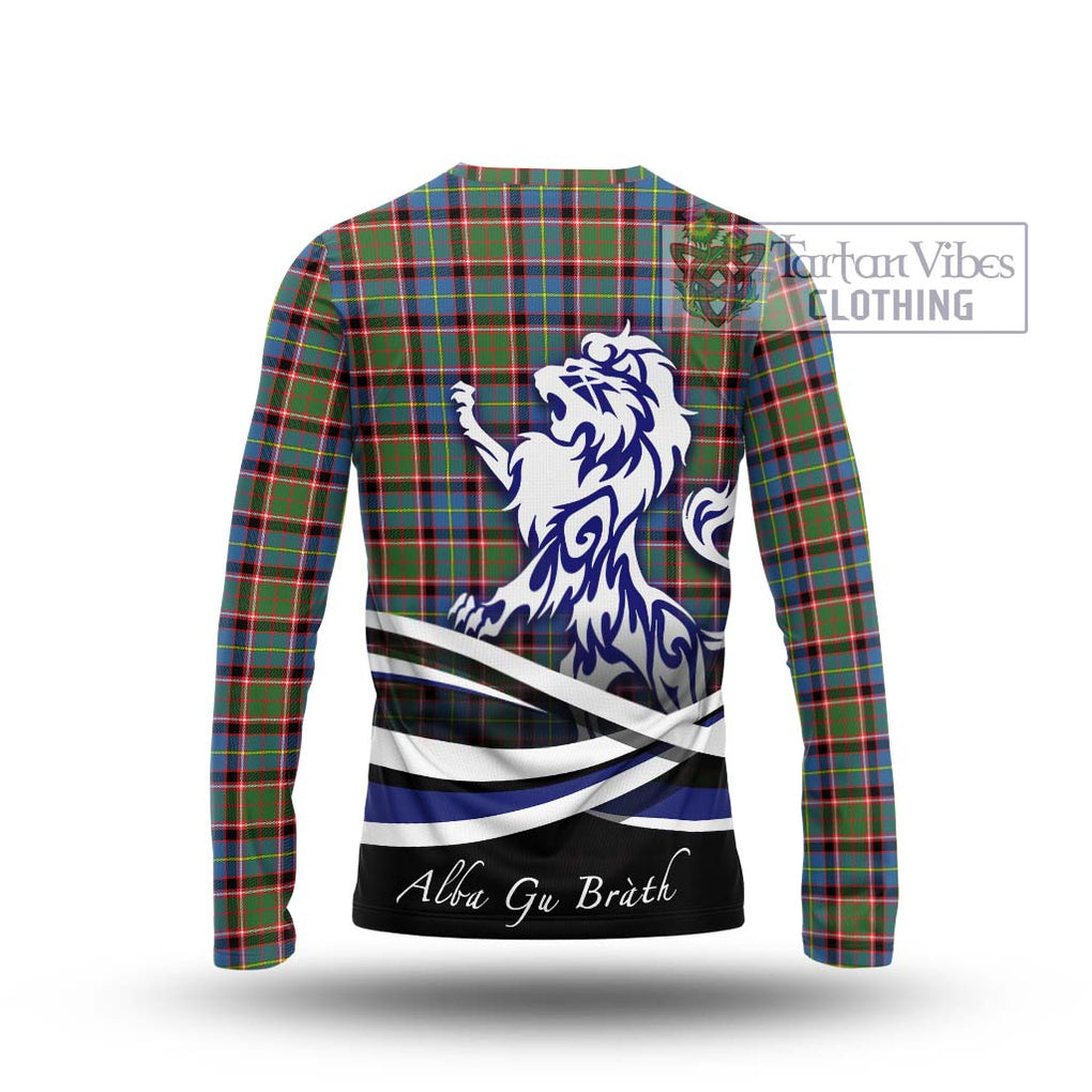 Aikenhead Tartan Long Sleeve T-Shirt with Alba Gu Brath Regal Lion Emblem - Tartan Vibes Clothing