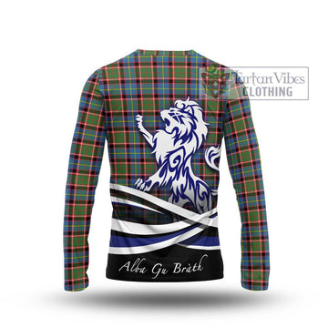 Aikenhead Tartan Long Sleeve T-Shirt with Alba Gu Brath Regal Lion Emblem - Tartan Vibes Clothing