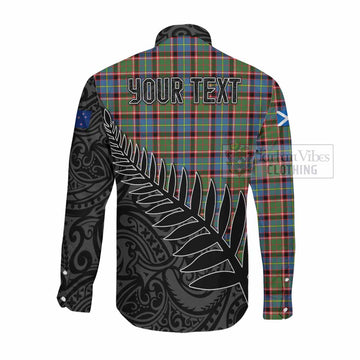 Aikenhead Crest Tartan Long Sleeve Button Shirt with New Zealand Silver Fern Half Style Men's Shirt - Tartan Vibes Clothing