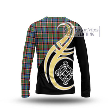 Aikenhead Tartan Long Sleeve T-Shirt with Family Crest and Celtic Symbol Style - Tartan Vibes Clothing