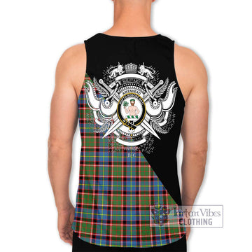 Aikenhead Tartan Men's Tank Top with Family Crest and Military Logo Style - Tartan Vibes Clothing