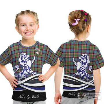 Aikenhead Tartan Kid T-Shirt with Alba Gu Brath Regal Lion Emblem - Tartan Vibes Clothing
