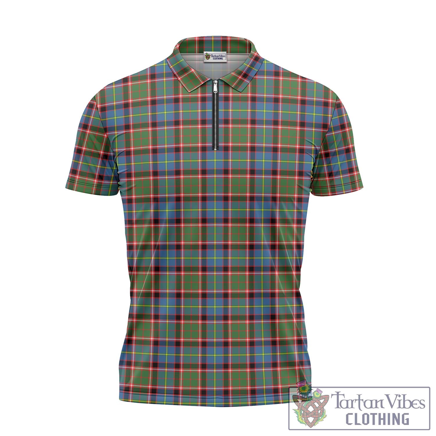 Aikenhead Tartan Zipper Polo Shirt - Tartan Vibes Clothing