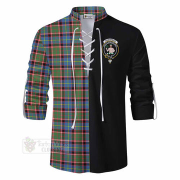Aikenhead Tartan Ghillie Kilt Shirt with Family Crest and Half Of Me Style - Tartan Vibes Clothing
