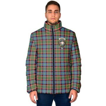 Aikenhead Tartan Padded Jacket with Family Crest - Tartan Vibes Clothing