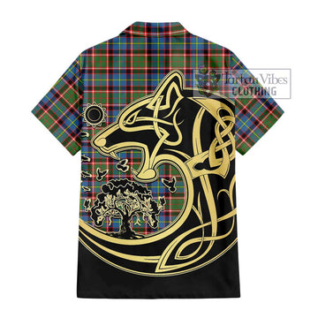 Aikenhead Tartan Hawaiian Shirt with Family Crest Celtic Wolf Style - Tartan Vibes Clothing