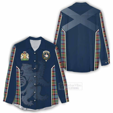 Aikenhead Tartan Women's Casual Shirt with Family Crest and Lion Rampant Vibes Sport Style - Tartan Vibes Clothing