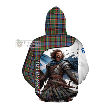 Tartan Vibes Clothing Aikenhead Crest Tartan Cotton Hoodie Inspired by the Freedom of Scottish Warrior