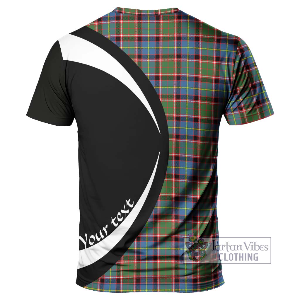 Aikenhead Tartan T-Shirt with Family Crest Circle Style - Tartan Vibes Clothing