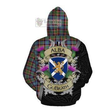 Aikenhead Tartan Family Crest Cotton Hoodie Lion Rampant Royal Thistle Shield Celtic Inspired Pullover Hoodie - Tartan Vibes Clothing
