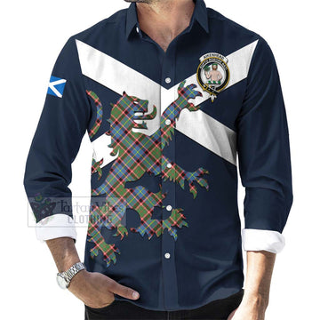 Aikenhead Tartan Lion Rampant Long Sleeve Button Shirt Proudly Display Your Heritage with Alba Gu Brath and Clan Name Men's Shirt - Tartan Vibes Clothing