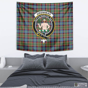 Aikenhead Tartan Tapestry Wall Hanging and Home Decor for Room with Family Crest