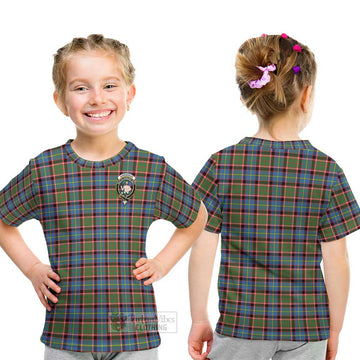 Aikenhead Tartan Kid T-Shirt with Family Crest - Tartanvibesclothing Shop