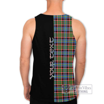 Aikenhead Tartan Men's Tank Top with Family Crest and Half Of Me Style - Tartan Vibes Clothing