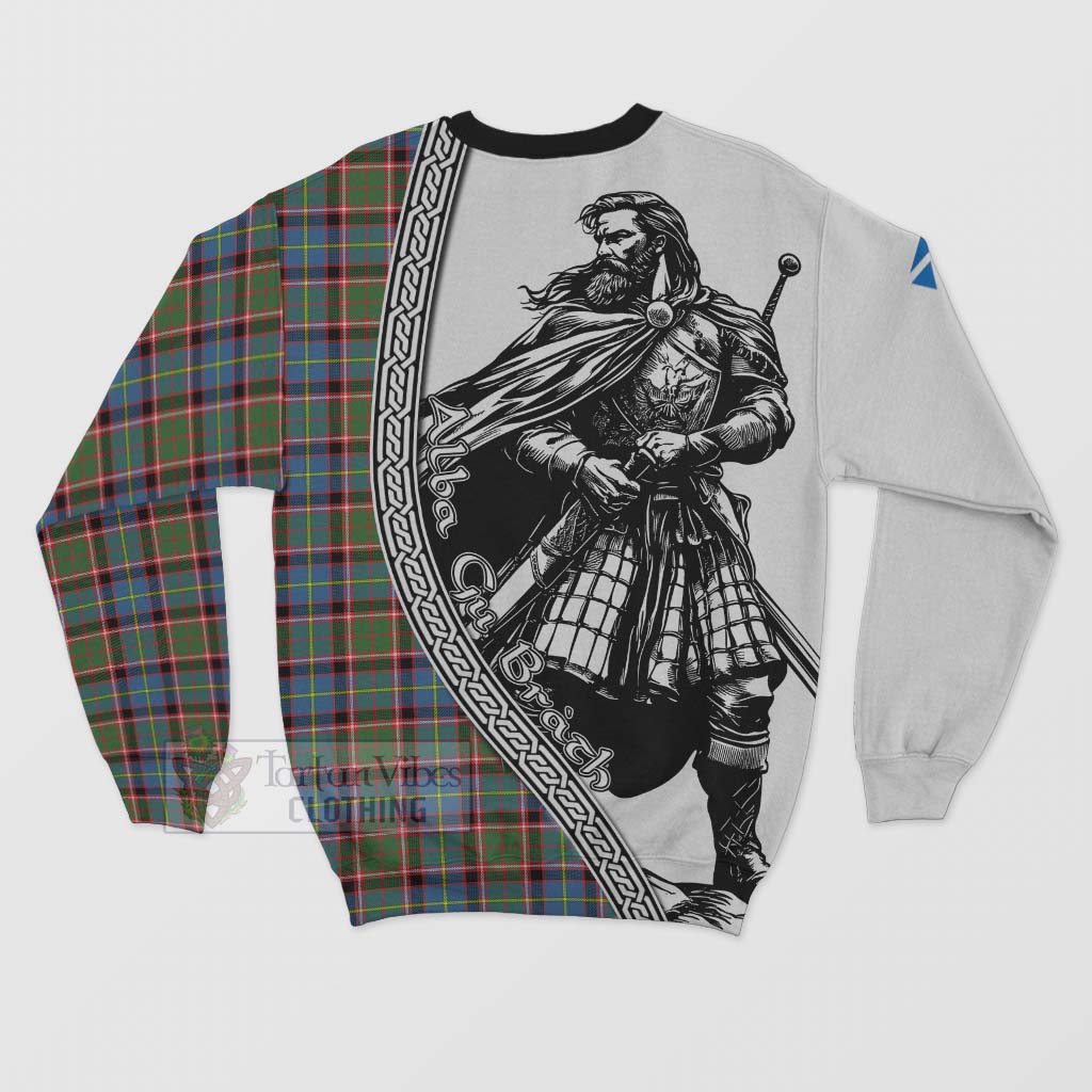 Aikenhead Tartan Clan Crest Sweatshirt with Highlander Warrior Celtic Style - Tartan Vibes Clothing