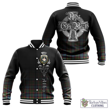 Tartan Vibes Clothing Aikenhead Tartan Baseball Jacket Featuring Alba Gu Brath Family Crest Celtic Inspired