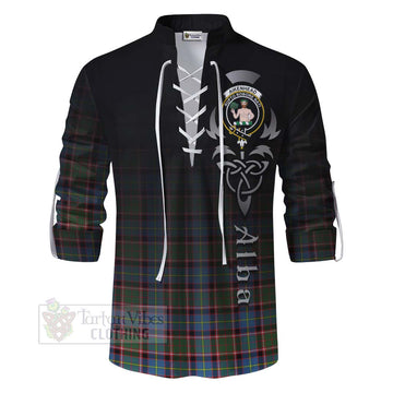 Aikenhead Tartan Ghillie Kilt Shirt Featuring Alba Gu Brath Family Crest Celtic Inspired - Tartan Vibes Clothing
