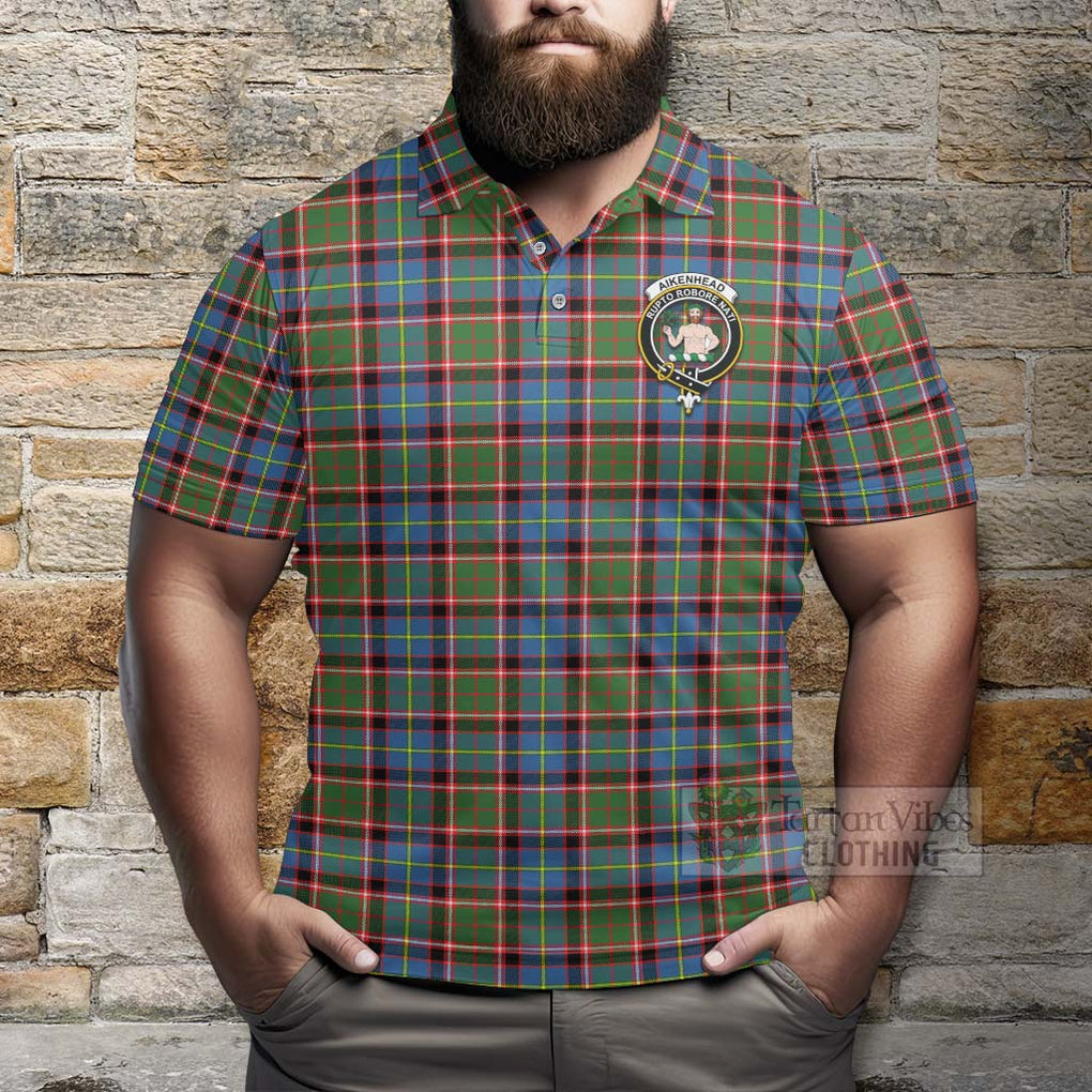 Aikenhead Tartan Polo Shirt with Family Crest Celtic Skull Style - Tartan Vibes Clothing