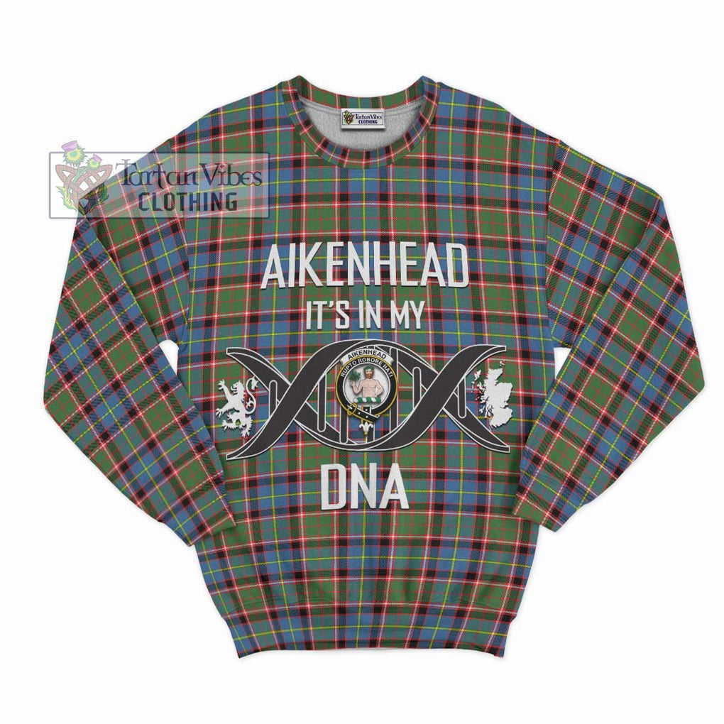 Aikenhead Tartan Sweatshirt with Family Crest DNA In Me Style - Tartan Vibes Clothing
