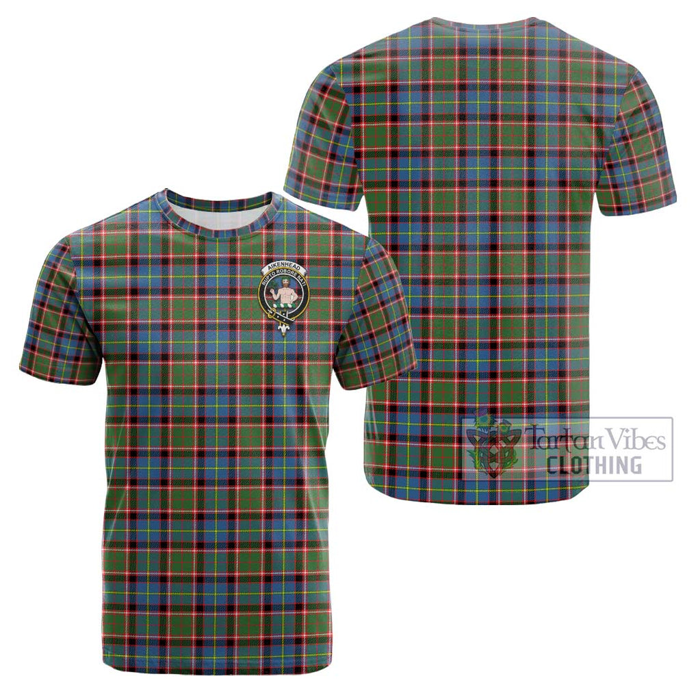 Aikenhead Tartan Cotton T-Shirt with Family Crest Kid's Shirt - Tartanvibesclothing Shop