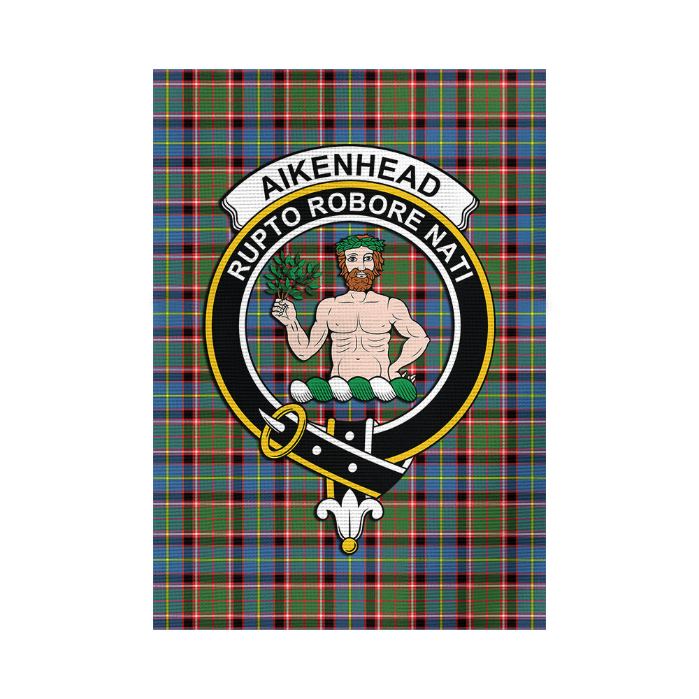 Aikenhead Tartan Flag with Family Crest - Tartan Vibes Clothing