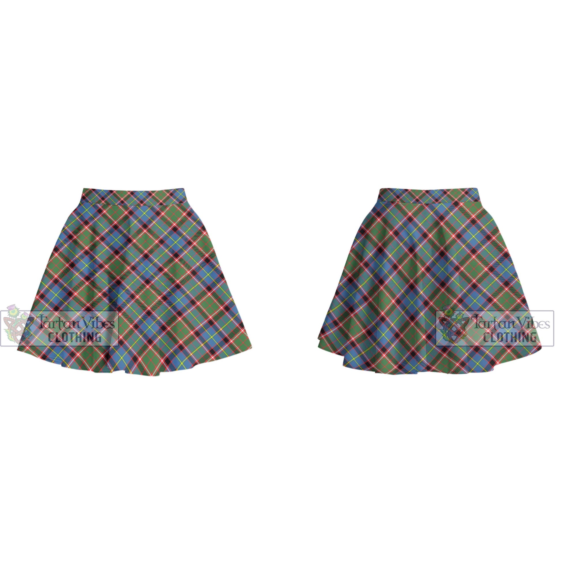 Tartan Vibes Clothing Aikenhead Tartan Women's Plated Mini Skirt
