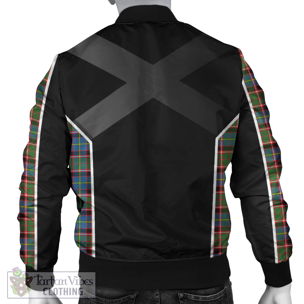 Aikenhead Tartan Bomber Jacket with Family Crest and Scottish Thistle Vibes Sport Style - Tartan Vibes Clothing